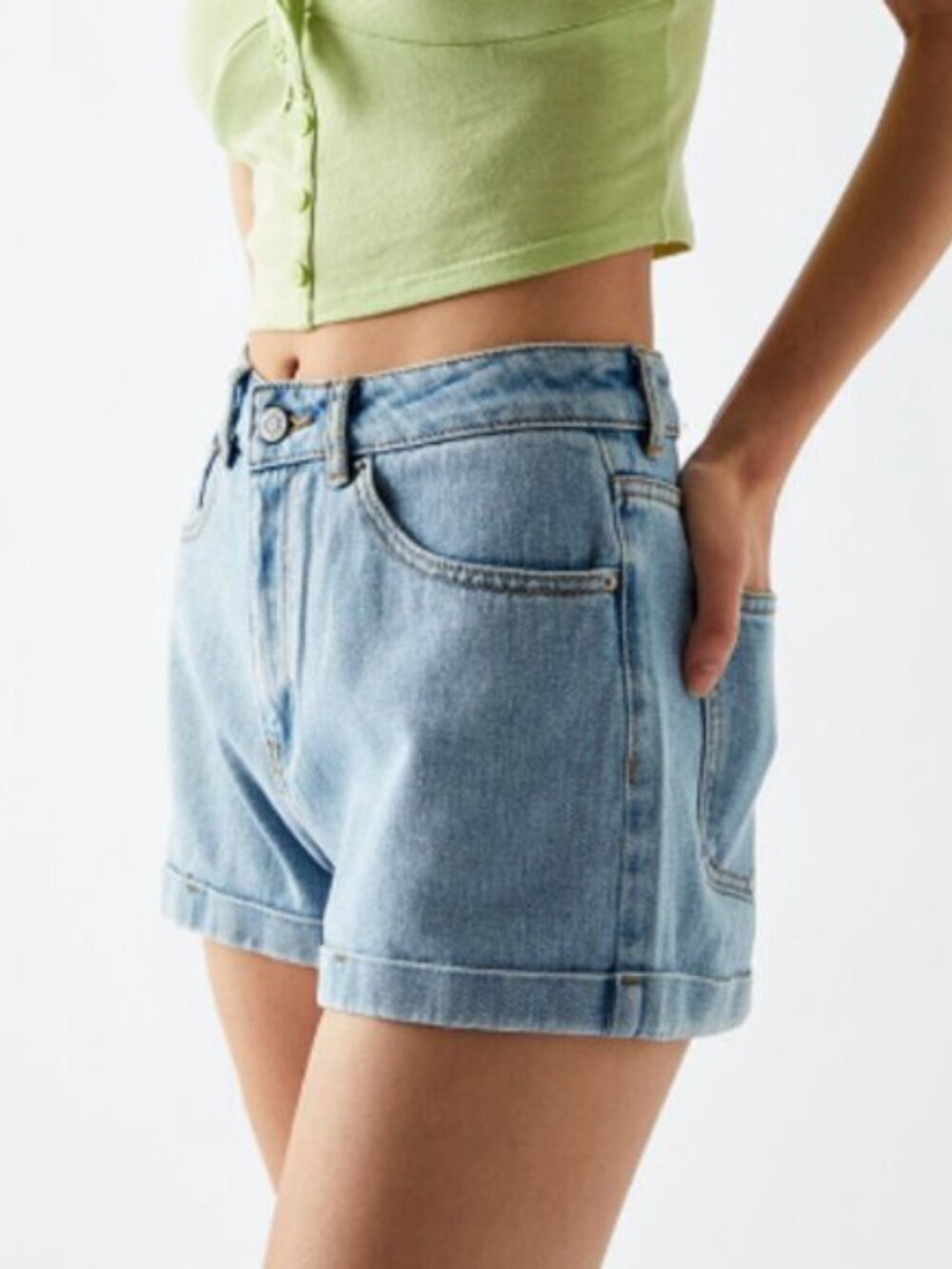Pacsun Faded Denim High Waist Mom Shorts, Size 26